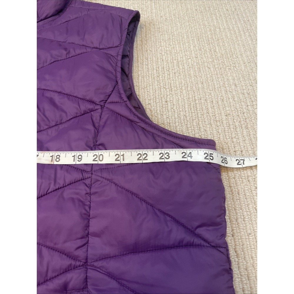 Canada Weather Gear Women's 1X Puffer Quilted Vest Purple Soft Full Zip - Picture 3 of 6